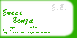 emese benza business card